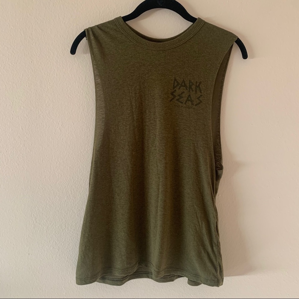 Dark Seas “Eat Sh*t” Green Muscle T / Sz Small